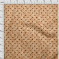 thumbnail image 3 of oneOone Cotton Poplin Twill Tan Fabric Texture & Triangle Geometric Sewing Material Print Fabric By The Yard 56 Inch Wide, 3 of 4