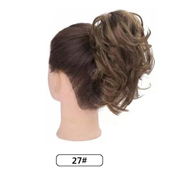 Xihbxyly Ofertas para mujeres Cola de caballo para extensiones de cabello, nueva raya para el cabello 2023 con elástico, raya para el cabello con edredon grande, peinados de novia, moño ondulado deso