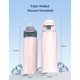 thumbnail image 5 of Smart Water Bottle with Reminder & Tracker, Double Wall Vacuum Insulated Stainless Steel, 32 oz, Pink, Flip Top Cap, 5 of 7