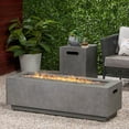 thumbnail image 2 of GDF Studio Jasmine Outdoor 50,000 BTU Rectangular Fire Pit with Tank Holder,Propane Gas , Concrete, 2 of 13