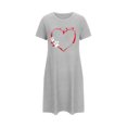 thumbnail image 5 of HomeGardon Women's Sleepwear Nightgowns for Women,Fashion Print Medium Length Dress Oversized Short Nightgown Fashion Chest Print Short Sleeve Nightdress,S-XXL, 5 of 5