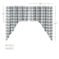 thumbnail image 4 of VHC Brands, Sawyer Mill Plaid Swag, Black, 36x36x16, Set of 2, 4 of 6