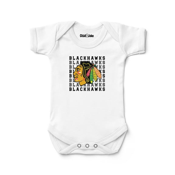 Newborn & Infant Chad & Jake White Chicago Blackhawks Retro Bodysuit