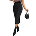 thumbnail image 2 of Zeagoo Skirts for Women Office Midi Skirts Women's High Waist Skirt for Women Midi Length Party Knit Skirt, 2 of 8