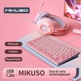 thumbnail image 4 of 78-Key Plug &  Wired USB Keyboard Compatible for Windows - Chocolate Round Keycaps, Dual-Color Color Blocking (/WWhite), -Resistant with USB, Compatible with Laptops & Desktop PCs, 4 of 14