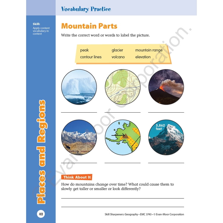 Evan-Moor Skill Sharpeners Geography Workbook, Grade 3 + more