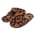 thumbnail image 2 of Zapatillas Laura Ashley Scuff de felpa con estampado animal para mujer, color marrón, 2 of 5