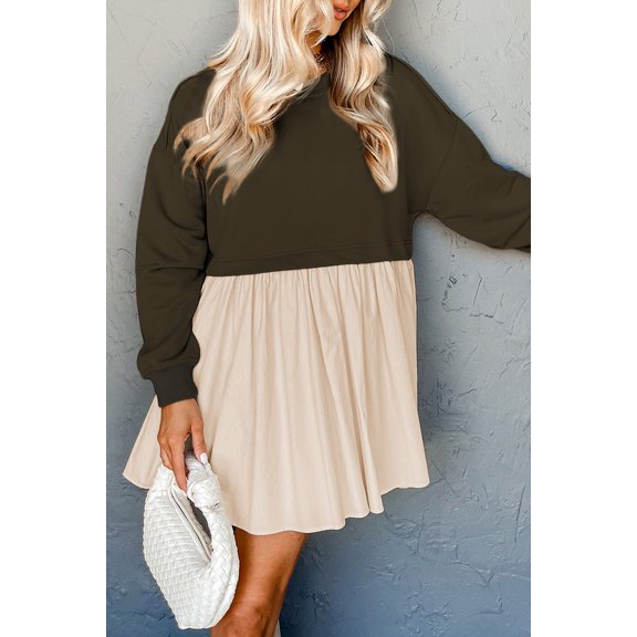 Redhotype Style Meets Comfort: Green Chic Poplin Mini Dress – Your Essential
