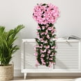 thumbnail image 3 of HengDidi Artificial Violet Hanging Flowers 85cm Silk Flower Vines for Home Garden Wedding Decoration, 18-Head Hydrangea Fake Plants Wall Decor for Balcony Indoor Outdoor Artificial Plants Pink, 3 of 4