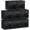 Black, variant on Storage Cubes, 11x 11 inch Cube Storage Bin, 6 Pack Closet organizers and storage Bins with Window, Collapsible Baskets with Handle for Shelves, Clothes, Toys, Books (Grey)