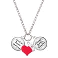 thumbnail image 1 of Delight Jewelry Silvertone Domed All of Me Loves All of You - Red Heart Nurse Strong Zoe Necklace, 1 of 4