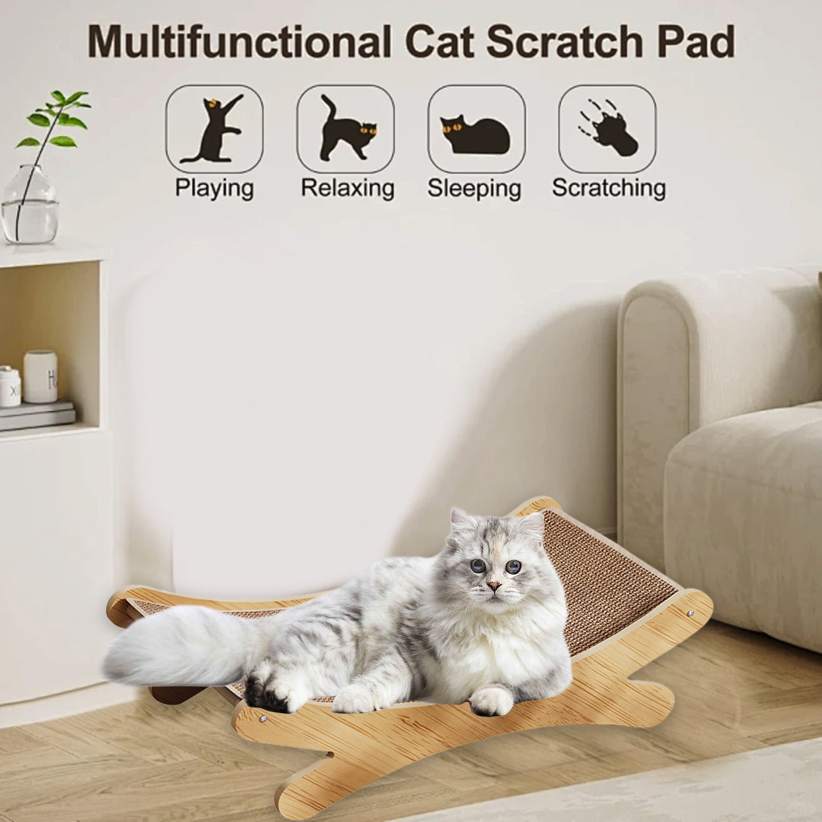 YZEGDCH Cat Scratching Board Cat Scratchers for Indoor Cats Pet Supplies Scratching Board Corrugated Lounge Pet Beds&Furniture Protector for Couch&Carpets&Sofas