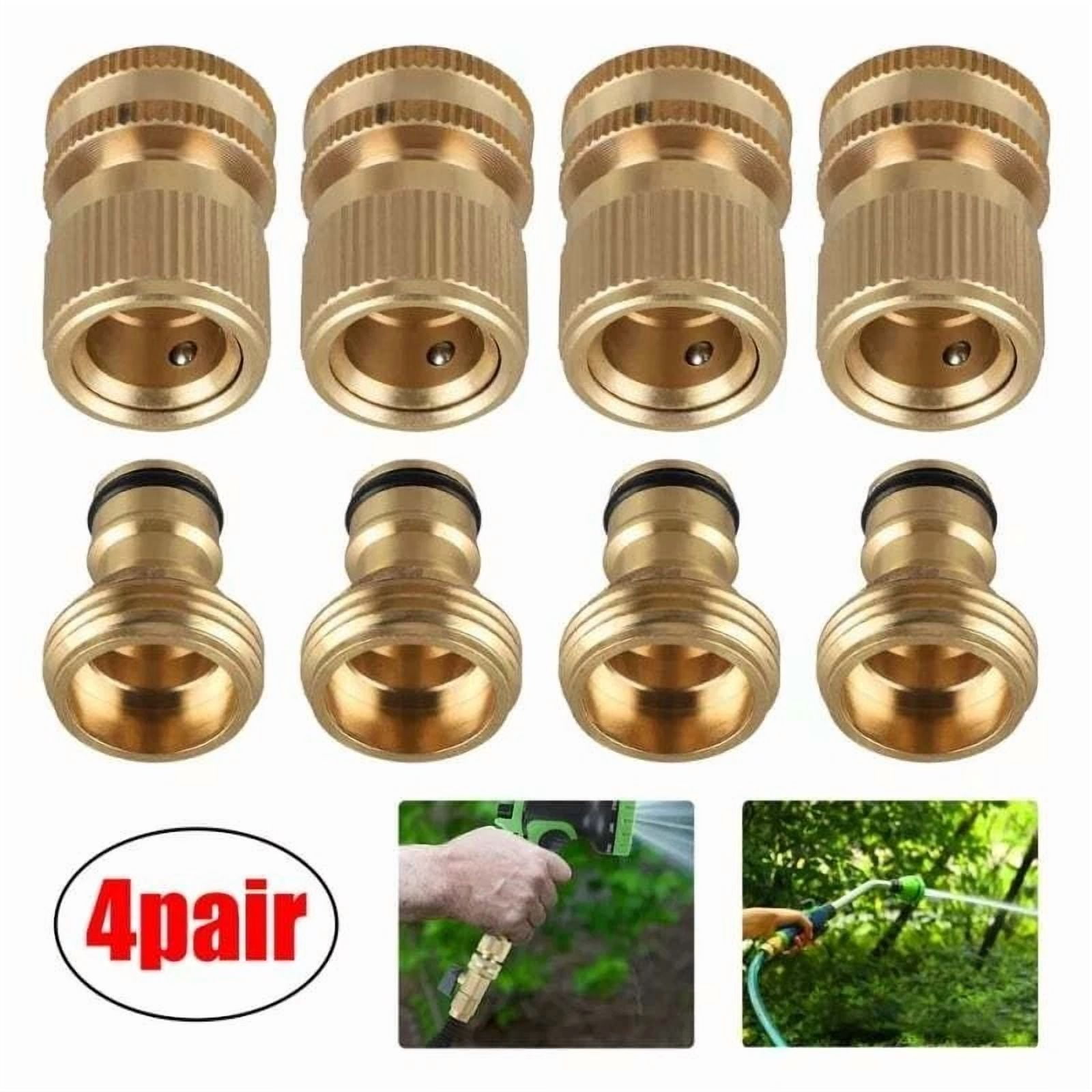 PURELY- 3/4" Garden Hose Quick Connect Water Hose Fit Brass Female Male Connector Set Us