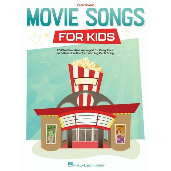 Movie Songs for Kids: Easy Piano Songbook with Lyrics, (Paperback)