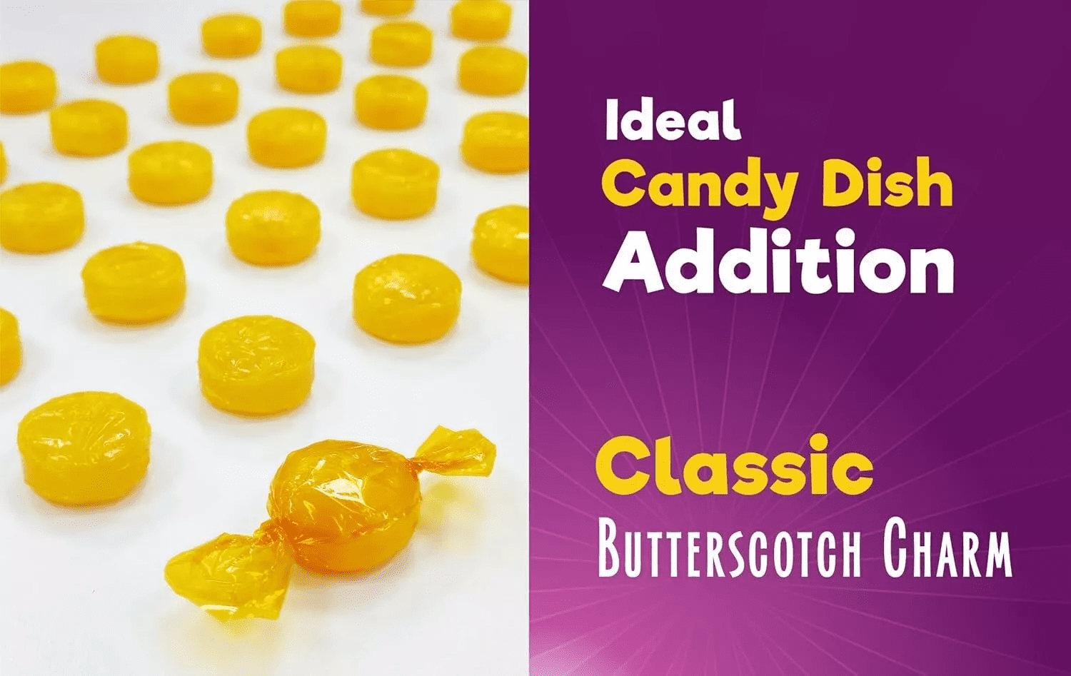 COLOMBINA Creamy Butterscotch Flavor, Individually Wrapped, Bulk & Delicious Hard Candy (5 Pounds)