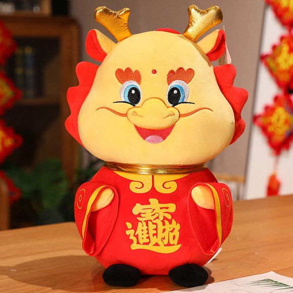 TIMIFIS Cat Dog Toys Dragon Year Doll Little Dragon Doll Plush Toy New Year GiftFall/Winter