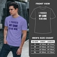 thumbnail image 4 of Greenyef Graphics I Paused My Game to Be Here Gamer Gift Funny Tee Men's T-Shirt Style-31 (Violet & Navy Blue, X-Large), 4 of 6