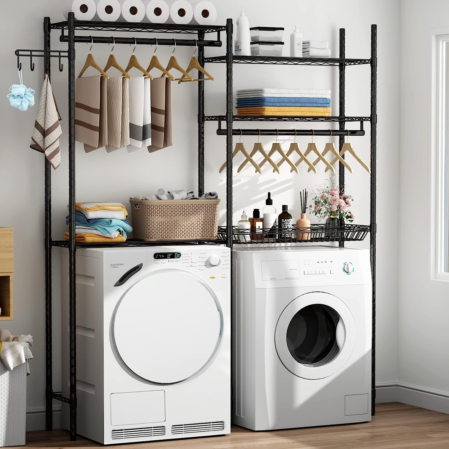 Diy laundry room shelf over washer dryer sale