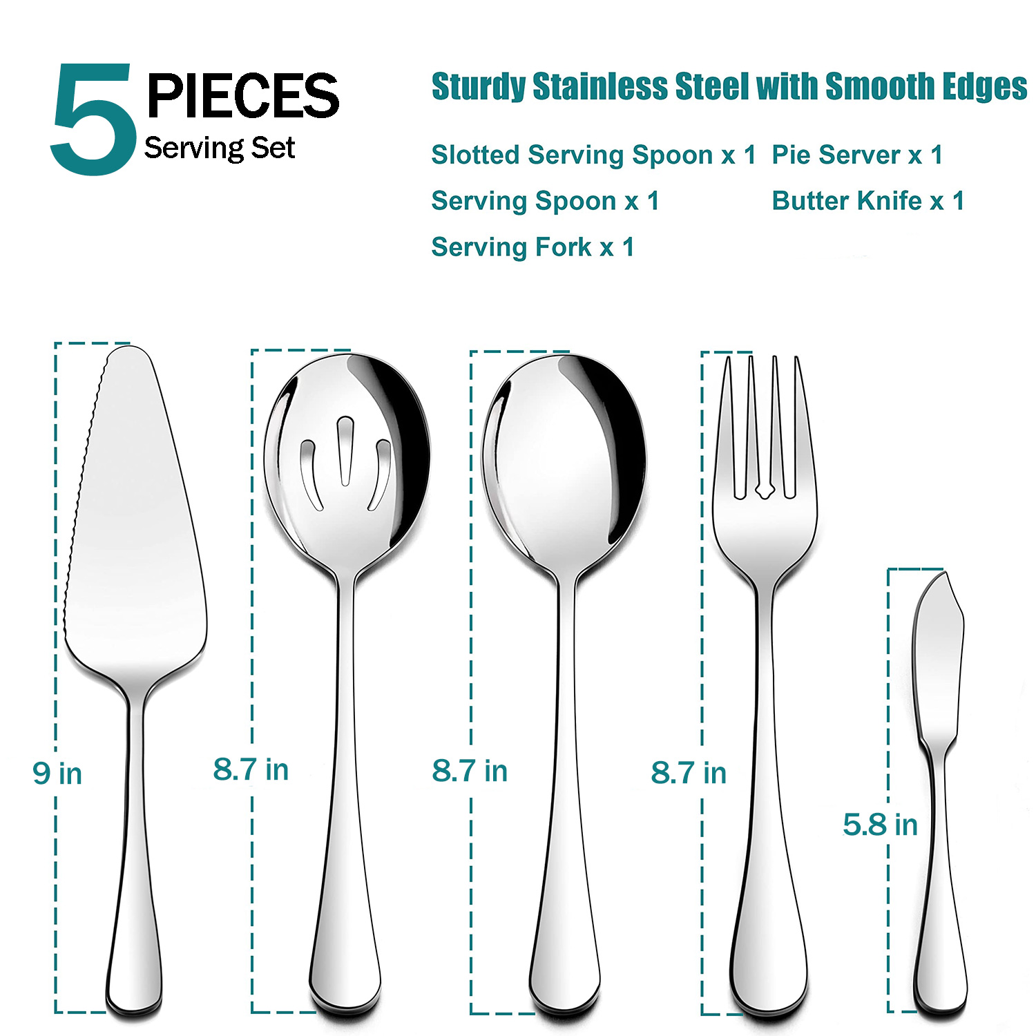 Vesteel 45-Piece Stainless Steel Flatware Set for 8 photo 7