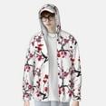 thumbnail image 3 of Picia Cherry Blossoms Women's Men's UPF 50+ Sun Protection Hoodie Shirt Long Sleeve SPF Fishing Outdoor UV Hiking Lightweight Shirts-3X-Large, 3 of 9