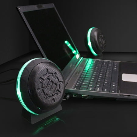 ENHANCE - SL2 USB Gaming 2.0 Computer Speakers - Green LED