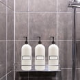thumbnail image 4 of Cornucopia Brands Shower Pump Bottles (Set of 3, White); 32oz Plastic Pump Dispensers for Shampoo, Conditioner, and Body Wash, 4 of 10