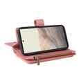 thumbnail image 5 of Nalacover Wallet Case for Google Pixel 6, [15 Card Slots] [Zipper Pocket] Vintage PU Leather Flip Folio Cover with Magnetic [Wrist Strap] [Kickstand] Skin-Feeling Shockproof Case,Pink, 5 of 12