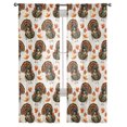 thumbnail image 7 of Sheer Curtains 63 inches Long, Fall Thanksgiving Turkey Maple Leaf Light Filtering Sheer Window Curtains Rod Pocket Voile Drapes for Bedroom Living Room, 52"W x 63"L 2 Panels, 7 of 7