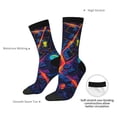 thumbnail image 4 of KLL Neon City Map Print Cool Socks Men's Women's Crew Socks Funny Crazy Novelty Stockings, 4 of 6