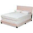 thumbnail image 2 of Baxton Studio Tamira Contemporary/Modern Velvet Tufted Panel Bed, Full, Light Pink/Black, 2 of 9