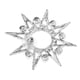 thumbnail image 3 of 1pc Joyería de moda Sol Forma de flor Perla Cristal Pendientes de botón Pendientes Plata, 3 of 6