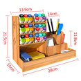 thumbnail image 3 of Organizador de bolígrafos de madera Caja de portalápices multifuncional DIY Organizador de escritorio de madera madera de cereza Sharpla Soporte para bolígrafo de escritorio, 3 of 8
