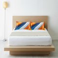 thumbnail image 6 of Yayeee Pillowcase Standard Size Set of 2 Satin Wrinkle Resistant Pillow Case, Orange Abstract Wavy, 6 of 8