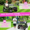 thumbnail image 3 of VIBESPARK 12V Ride on Toys for Toddlers Ride on Cars with Remote Control, Battey Powered Ride on Truck Car w/ Bluetooth Music, LED Lights, Spring Suspension, 3 Speeds, Green, 3 of 11