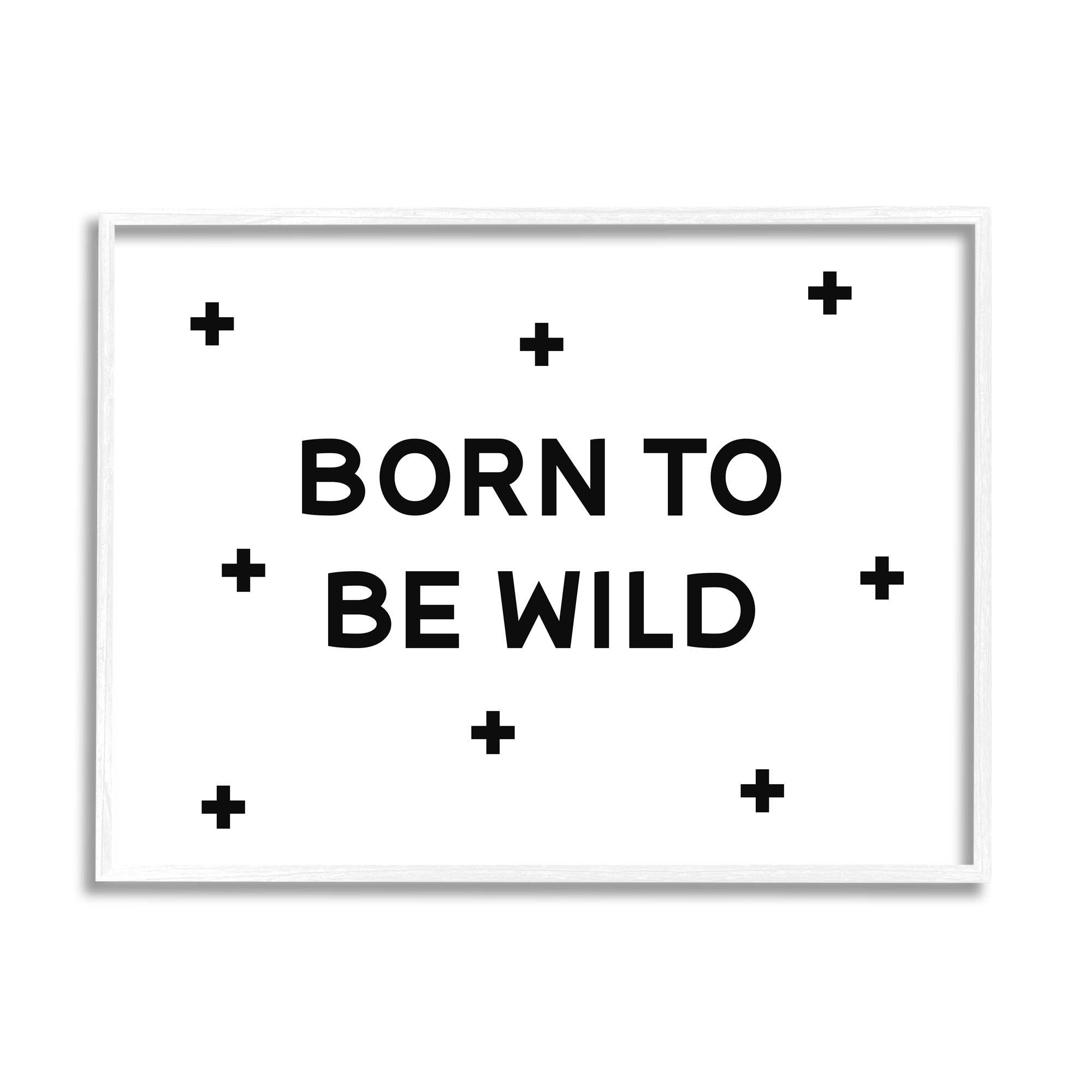 Stupell Industries Born to Be Wild Adventure Phrase Minimal Pattern, 20 x 16, Design by Daphne Polselli