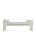 thumbnail image 1 of Manhattan Comfort Concord Bench with Solid Wood Frame in Ivory, 1 of 7