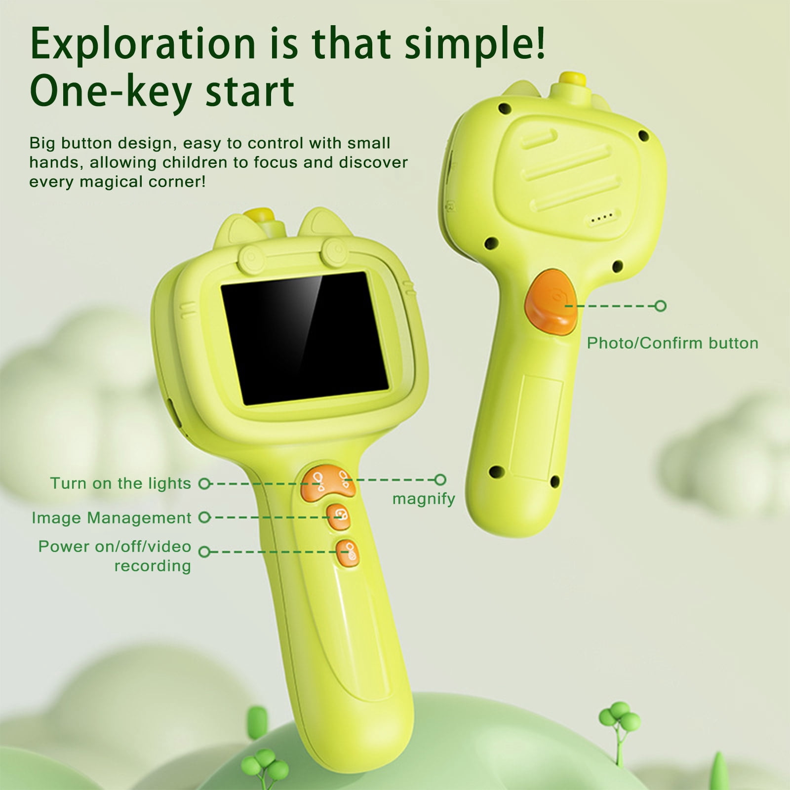Kids Digital Endoscope Camera - 2.4" Screen Handheld USB Borescope Inspection Camera, STEM Science Exploration Toy for Boys Girls Ages 6-12, Birthday Gift, Halloween Christmas Gifts