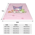 thumbnail image 7 of Kuromi And My Melody Fleece Blanket Super Soft Cozy Throw Blanket 50"X40", Lightweight Fuzzy Comfy Flannel Blanket Warm Plush Throw Blankets For Couch, Sofa, Bed, 7 of 7
