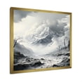 thumbnail image 2 of Designart "Mountains Landscape Veiled in Black and White Fog III" Food & Beverage Framed Wall Art Decor - Traditional White Fruits Living Room Framed Canvas Art, 2 of 6