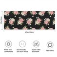 thumbnail image 3 of Pioneer Flower Floral Print Pattern Bathroom Rugs Mat, Non Slip Microfiber Bathroom Rug with Rubber Backing, Soft Mats for Bathroom Floor Tub Shower, 17"x47", 3 of 5