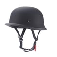 thumbnail image 3 of Motorcycle Half Casco para adultos de cara abierta cómoda diseño retro de casco de ciclismo de estilo alemán para helicóptero de scooter de crucero, 3 of 8