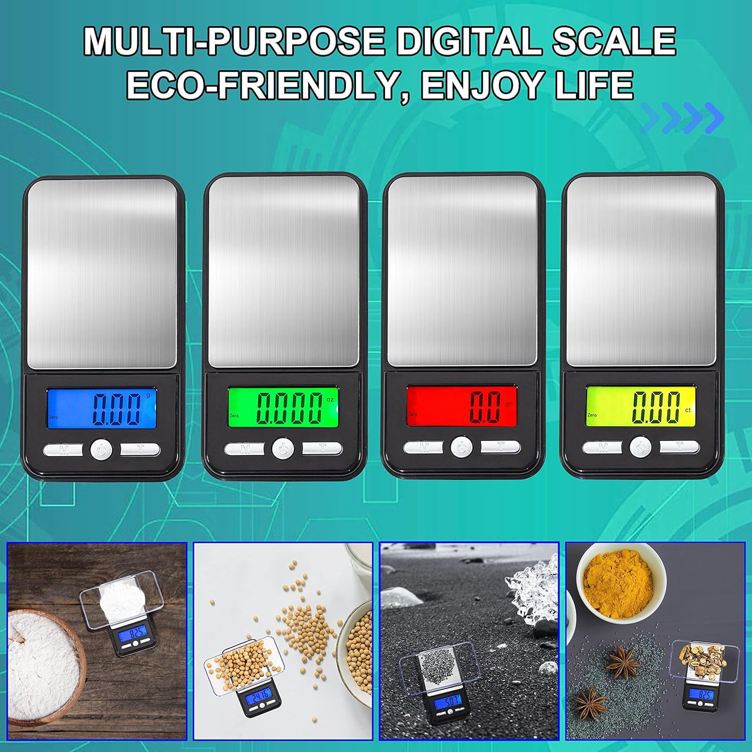 AMERICAN WEIGH SCALES Digital Pocket Weight Scale, Stainless Steel, Black 150g