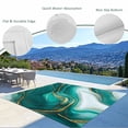 thumbnail image 3 of Teal Marble Outdoor Rug for Patio/Deck/Porch, Non-Slip Large Area Rug 5 x 8 Ft, Modern Gradient Abstract Gold Fluid Art Indoor Outdoor Rugs Washable Area Rugs, Reversible Camping Rug Carpet Runner, 3 of 8