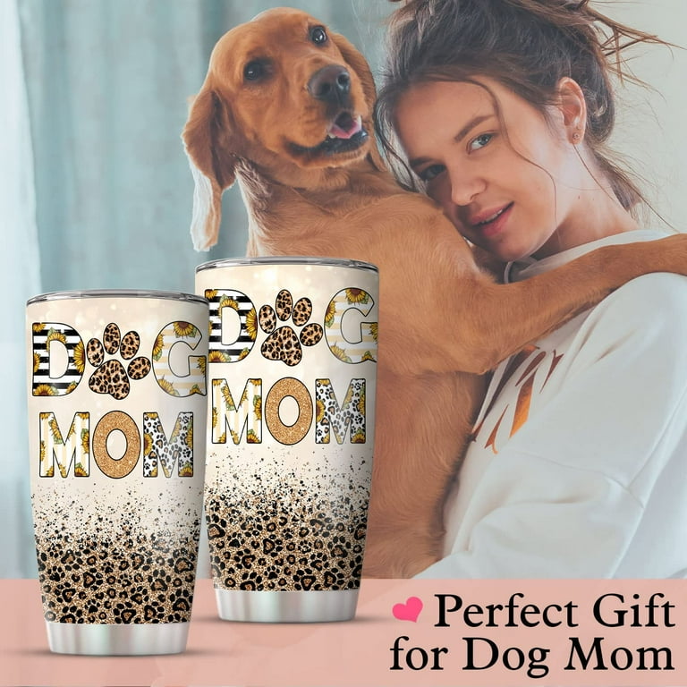 Dog Mom Tumbler World''s Best Dog Mom Tumblers Jewelry Drawing Style 20oz  30oz Stainless Steel Mothers Day Xmas Birthday Gifts Fur Mama Puppy Lovers  Pet Owners 