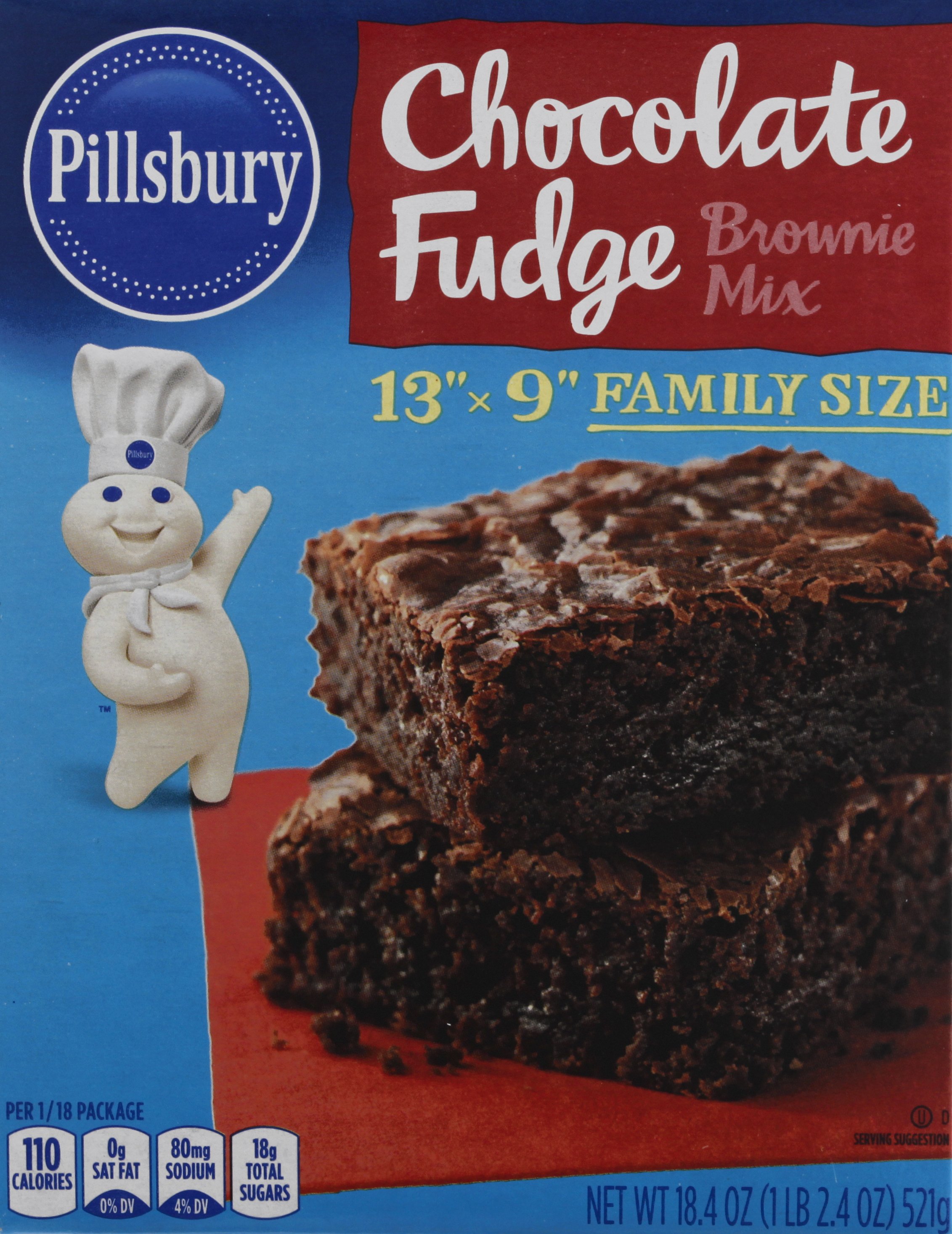 PILLSBURY 18.4 OUNCE CHOCOLATE FUDGE BROWNIE