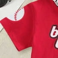 thumbnail image 6 of Faraee Toddler Baby Boy Summer Clothes Cute Short Sleeve Hooded Tshirt Top and Casual Shorts Set Infant Baseball 2 Piece Outfits 0-4 Years Red, 6 of 9