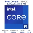 thumbnail image 2 of Procesador INTEL Core i9 14900K 3.2GHz 24 Core LGA1700 plateado Intel, 2 of 6