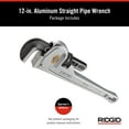 thumbnail image 2 of Llave para tubos RIDGID 47057 modelo 812 de aluminio, 12 pulgadas/30 cm, 2 of 9