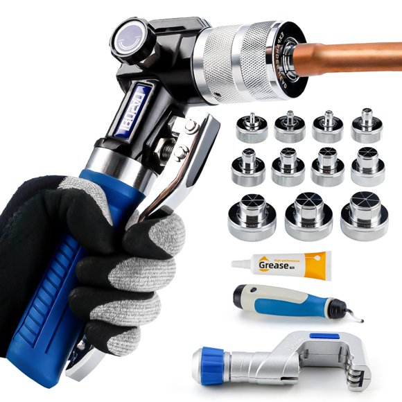 IBOSAD HVAC Hydraulic SWAGING tool kit for copper tubing Expanding 3/8 inch to 1-5/8 inch,with 11PCS Expanding Jaws