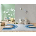 thumbnail image 7 of Well Woven Kids Rugs Twilight Rainbow Modern Blue Printed Distressed Machine Washable 3'3" x 5' Area Rug, 7 of 7